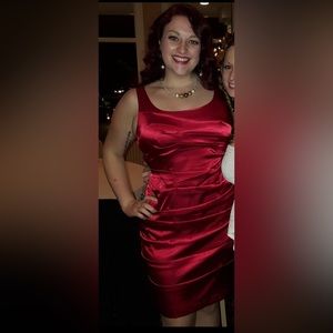Red cocktail dress